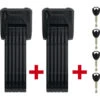 Lot De Deux Antivols Pliables Abus Bordo Granit X-Plus 6500 Noir SH - 85 Cm -Biking Soldes lot de deux antivols pliables abus bordo granit x plus 6500 noir sh 85 cm